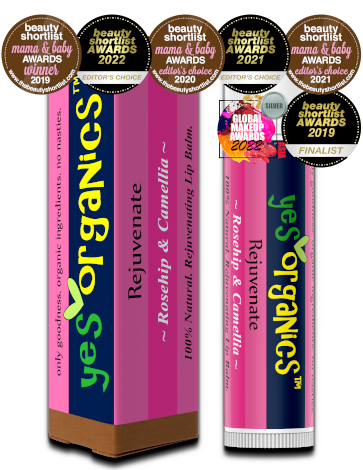 Award-Winning Rosehip Lip Balm | Anti-ageing Lip Balm | Rosehip & Camellia Lip Balm | Best Natural Anti-ageing Lip Treatment | Yes Organics