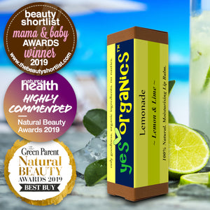 Award-Winning Lip Balm | Yes Organics New Zealand | Lemon & Lime Lip Balm