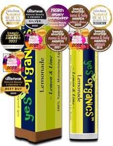 Lemon & Lime Lip Balm | Yes Organics | Award Winning Lip Balm | Best Organic & Natural Lip Treatment