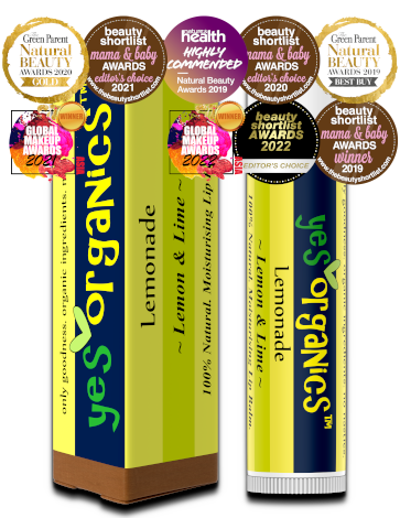 Yes Organics | Award Winning Lip Balm | Best Organic & Natural Lip Treatment Australia | Lemon & Lime Lip Balm