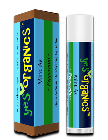Peppermint Lip Balm, MInt As, Organic Lip Balm, Yes Organics, Heal dry lips, New Zealand Made Lip Balm